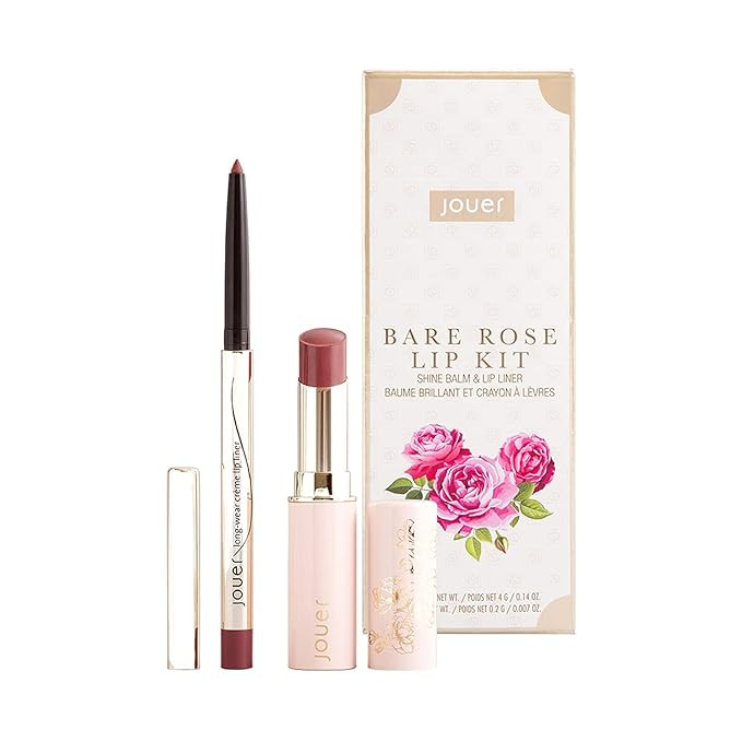 Jouer Bare Rose Lip Kit | Men & Women | Shine Balm & Lip Liner Duo | Maxi Lip for Visual Fulln... | Amazon (US)