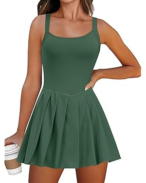 ANRABESS Women's Tennis Athletic Pleated Summer Mini Dress 2025 Golf Workout Build in Shorts Casu... | Amazon (US)