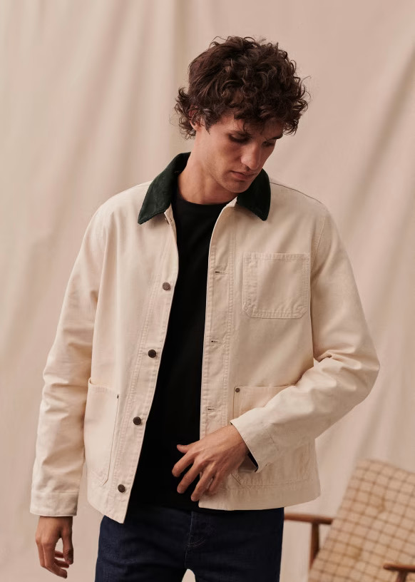 Morris Jacket - Ecru - Cotton - Sézane | Sezane Paris - US