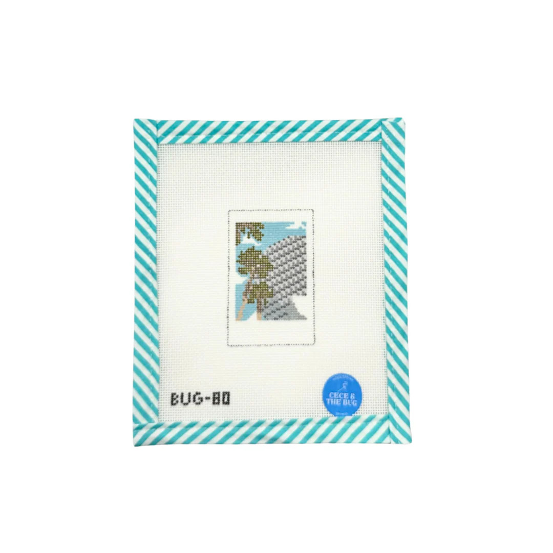Magical Earth Polaroid | Atlantic Blue Canvas