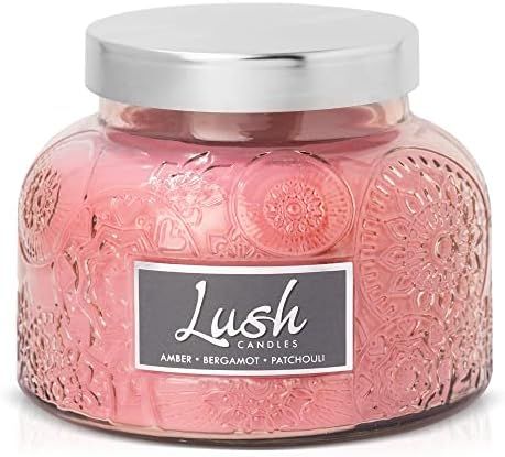 A Cheerful Giver - Amber Bergamot Patchouli - 20oz Large Scented Candle Jar with Lid- Lush - 95 Hour | Amazon (US)