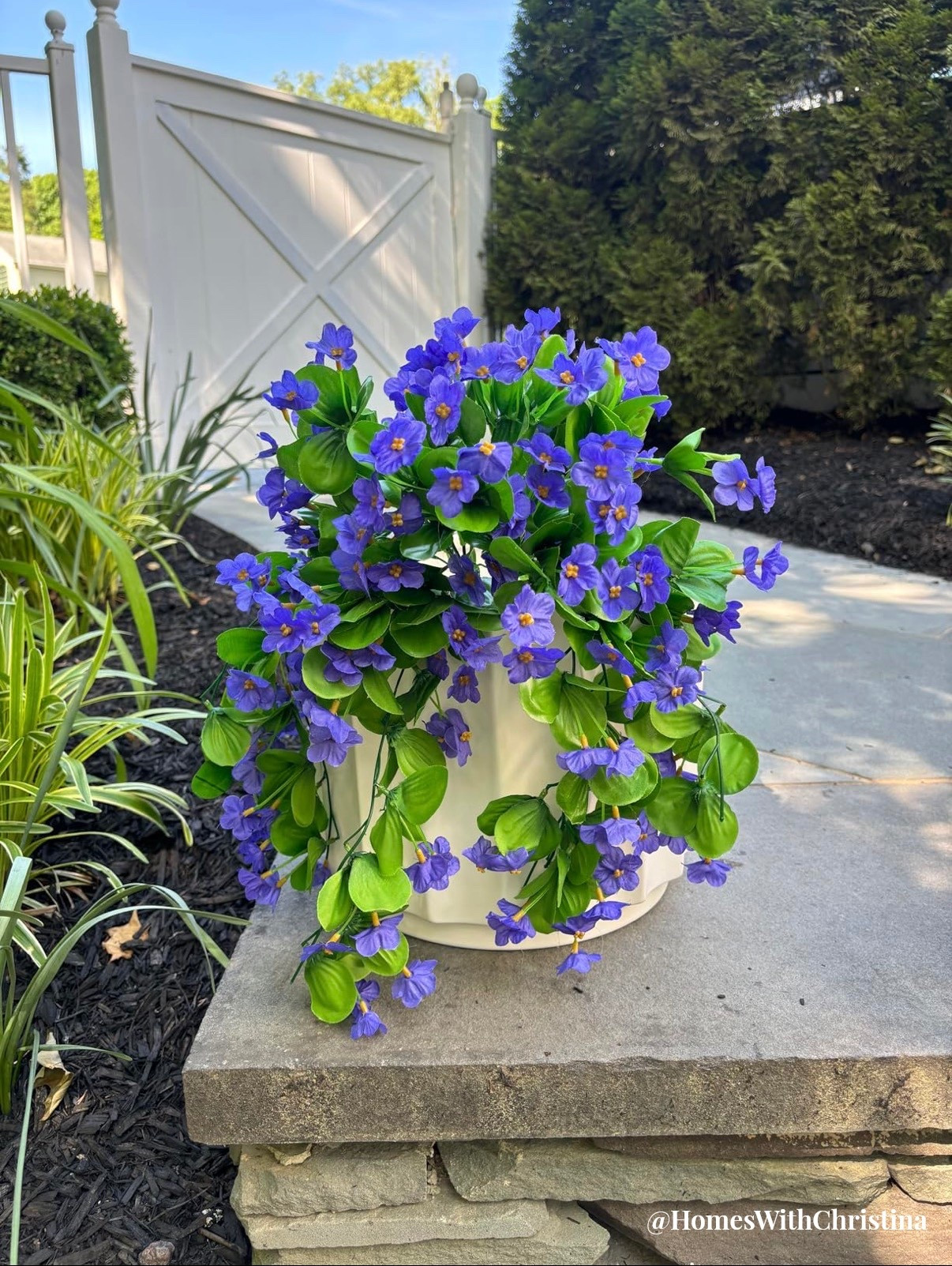 Bring some lively color to your flower boxes this Spring without worrying about dying blooms that always end up looking ugly & sad! 

These gorgeous faux hanging florals are pretty realistic, vibrant, and UV-safe so they won’t fade!  

Artificial flowers are an easy way to transform your porch into a blooming Spring oasis… even if you have a black thumb! 😉


🪻 FOLLOW @homeswithchristina 
& click the bell 🔔 to never miss affordable home finds & decorating tips!

 
.
.
spring patio refresh
realistic faux outdoor flowers
modern concrete planters 
spring front door refresh 
spring flowers
#outdoordecor #springrefresh #patiodecor #homedecor #artificialplants #springdecor

#LTKSaleAlert #LTKSeasonal #LTKHome