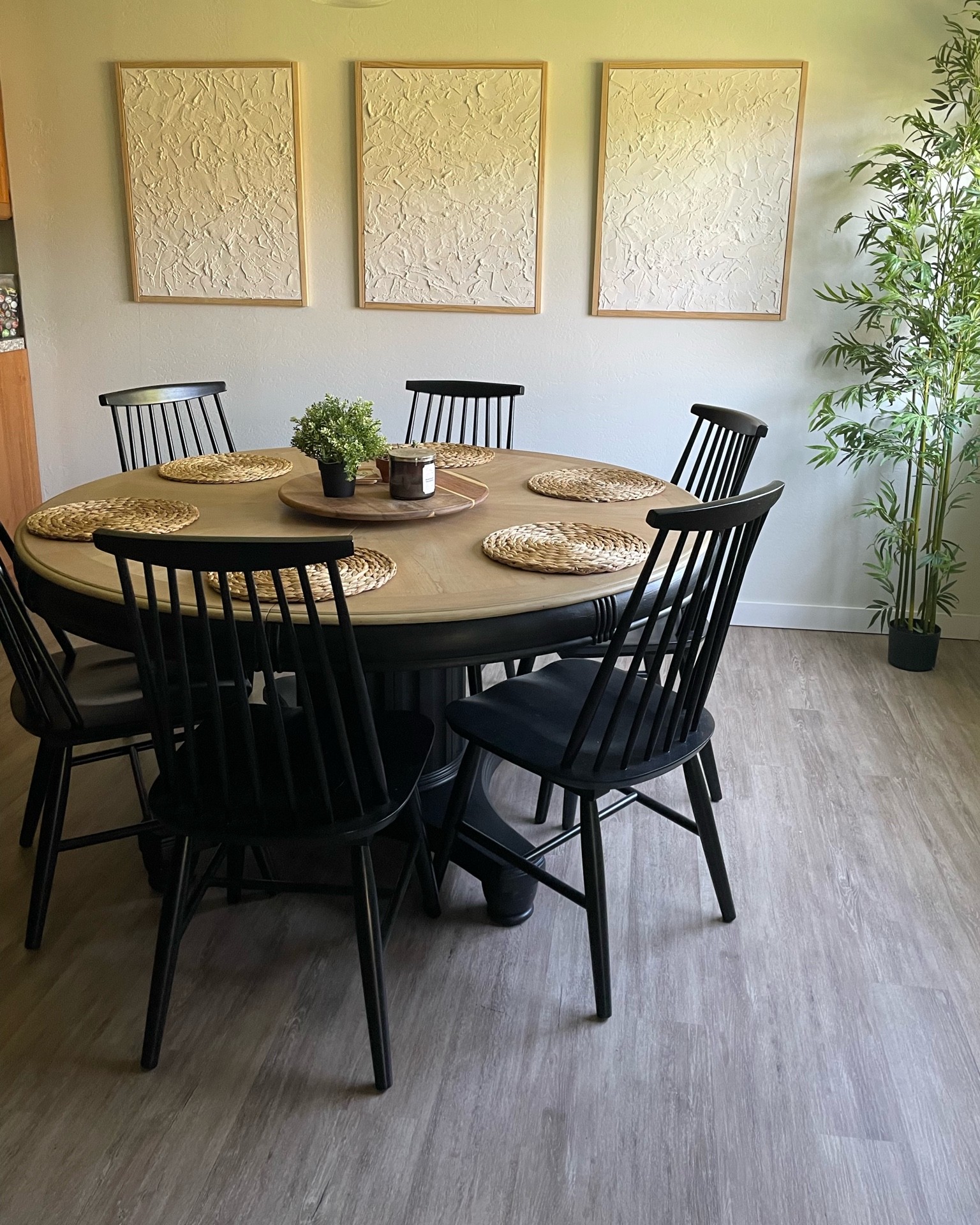 Linked my exact black target dining room chairs and similar tables! My dining table I got on Facebook marketplace and refinished it myself!

#LTKstyletip #LTKfamily #LTKhome