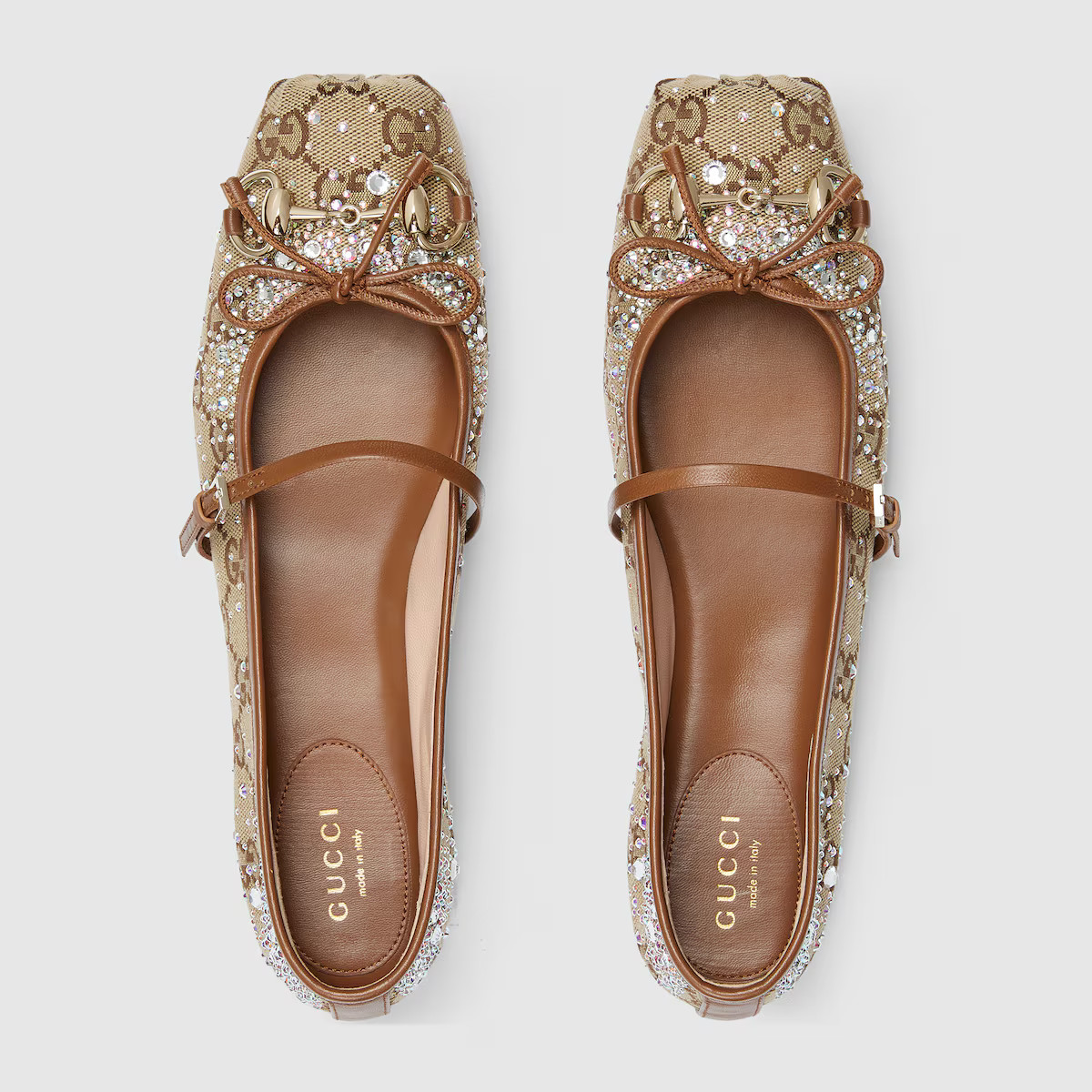 Gucci Women's GG crystal Gucci Horsebit ballet flat | Gucci (US)