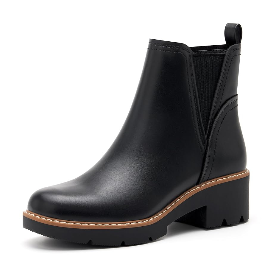 vodvob Women's Ankle Boots Water Repellent Fashion Lug Sole Elastic with Side Zipper Chelsea Boot... | Amazon (US)