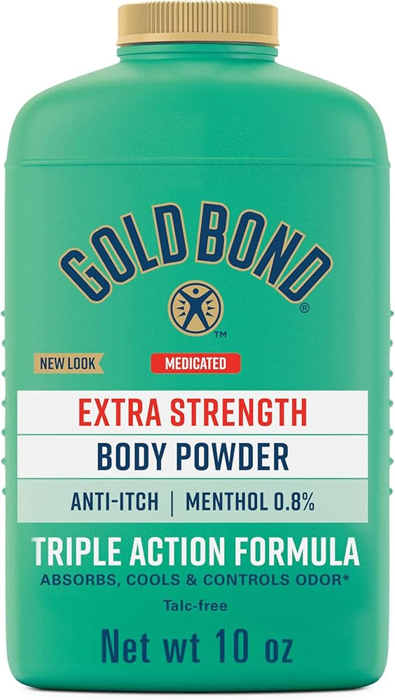 Gold Bond Medicated Talc-Free Extra Strength Body Powder, 10 oz., for Cooling, Absorbing Itch Rel... | Amazon (US)