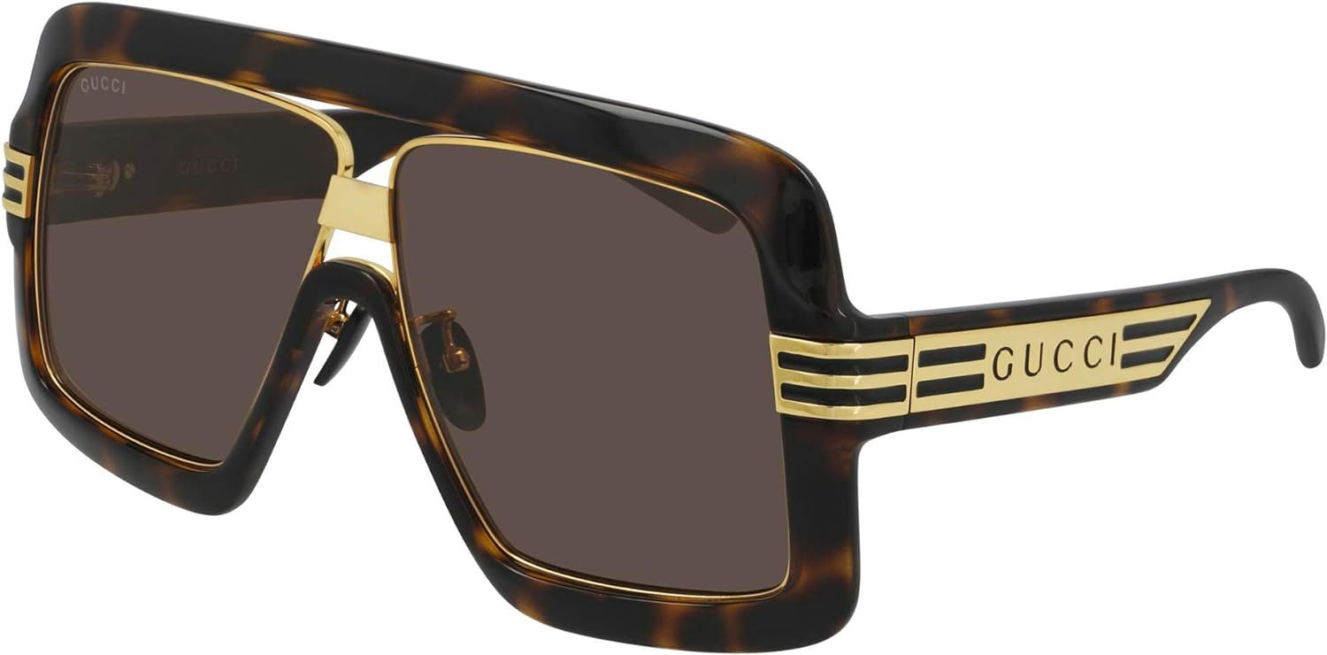 Gucci Brown Shield Men's Sunglasses GG0900S 002 60 | Amazon (US)