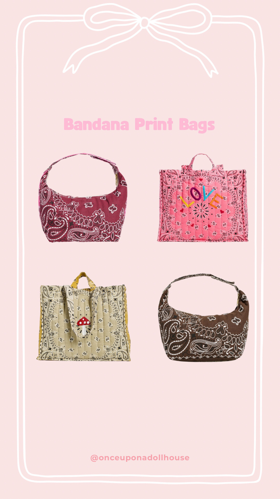 Bandana Print Bags
