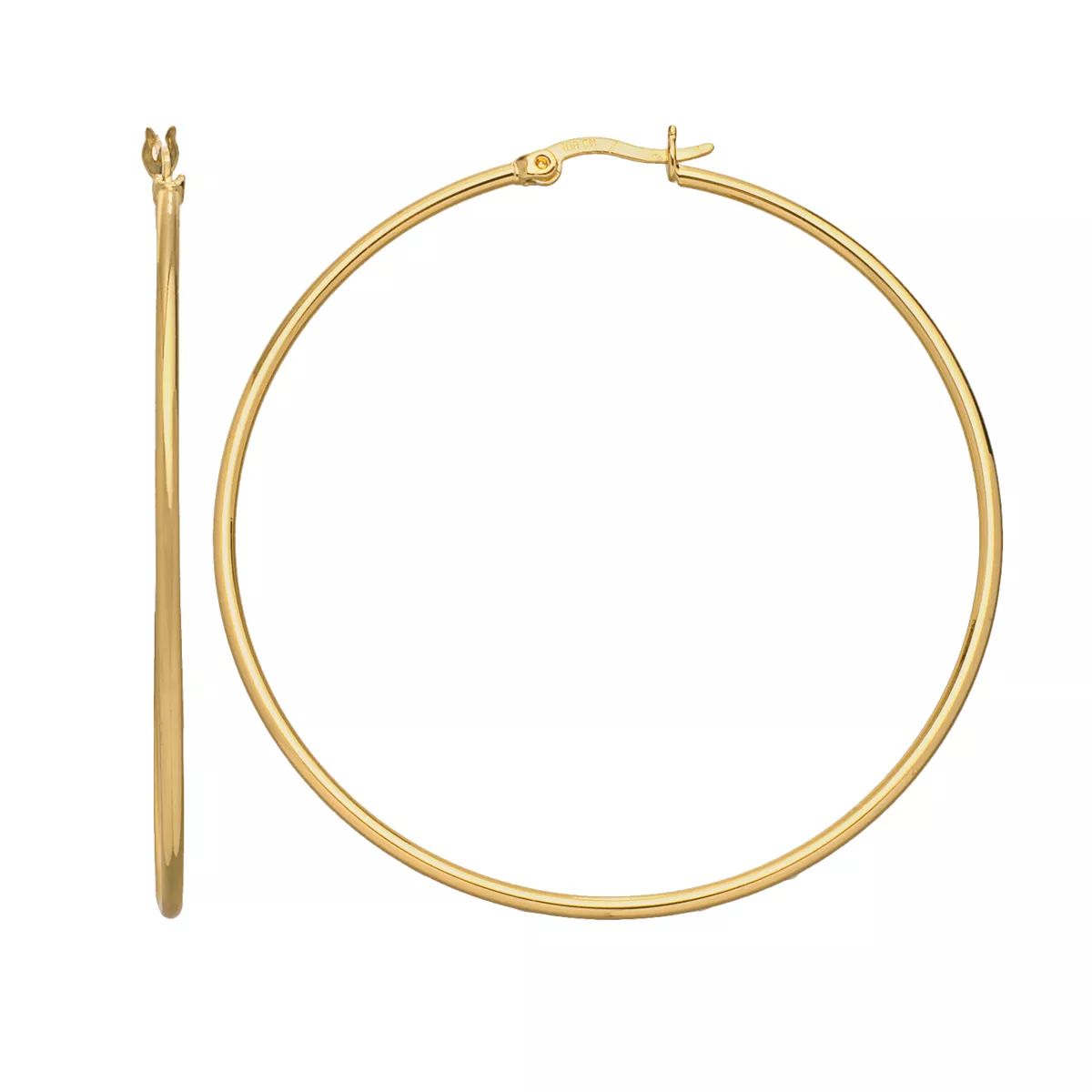 14k Gold-Plated Hoop Earrings | Kohl's