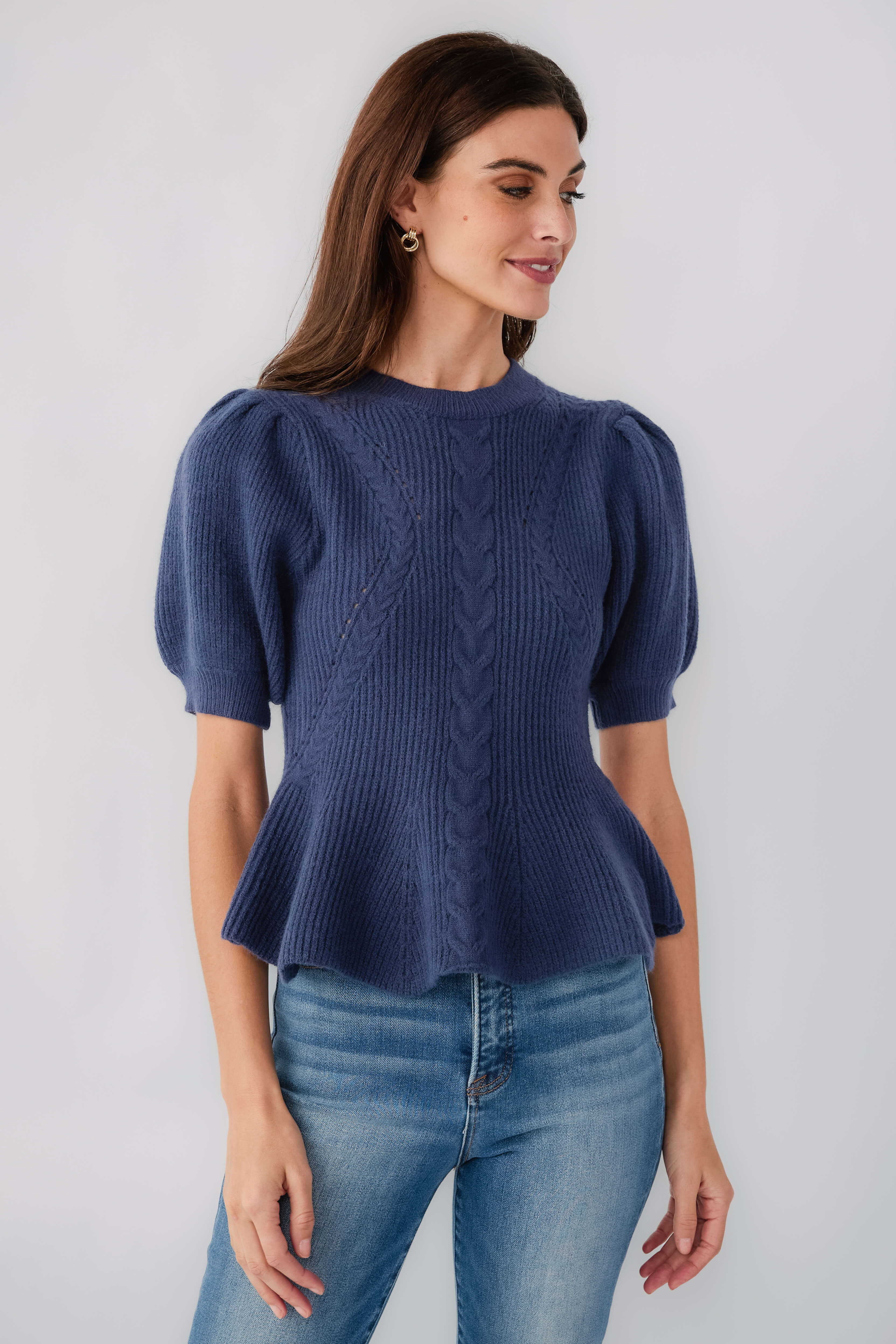 Strut & Bolt Flared Puff Sleeve Knit Top | Social Threads