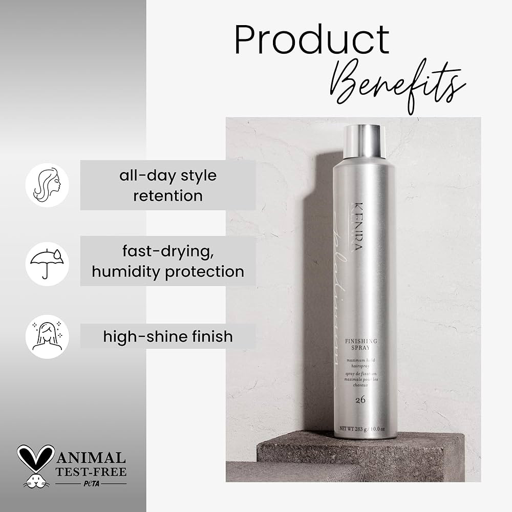 Kenra Professional Platinum Finishing Spray 26 | Maximum Hold Hairspray | Fast-drying, Non-Flakin... | Amazon (US)