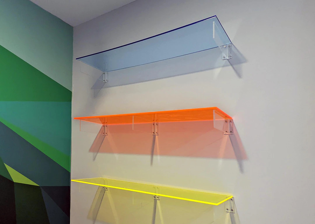 Fluorescent Acrylic Shelf, Single Shelf, Edge Glow Shelf, Lucite Acrylic Shelf - Etsy | Etsy (US)