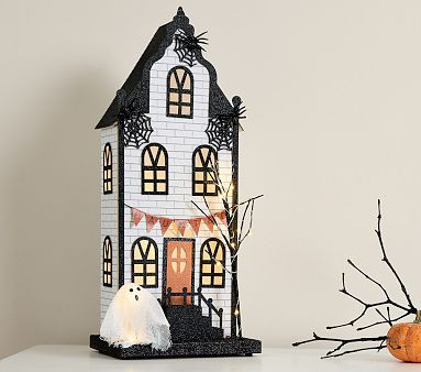 Light-Up Halloween Mantel Village | Pottery Barn Kids