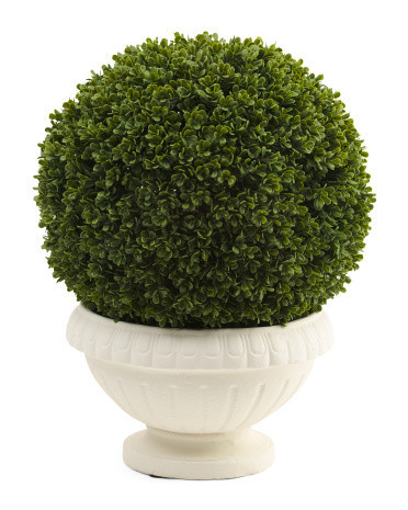Uv Resistant 18in Single Ball Topiary In Magnesium Oxide Pot | Marshalls