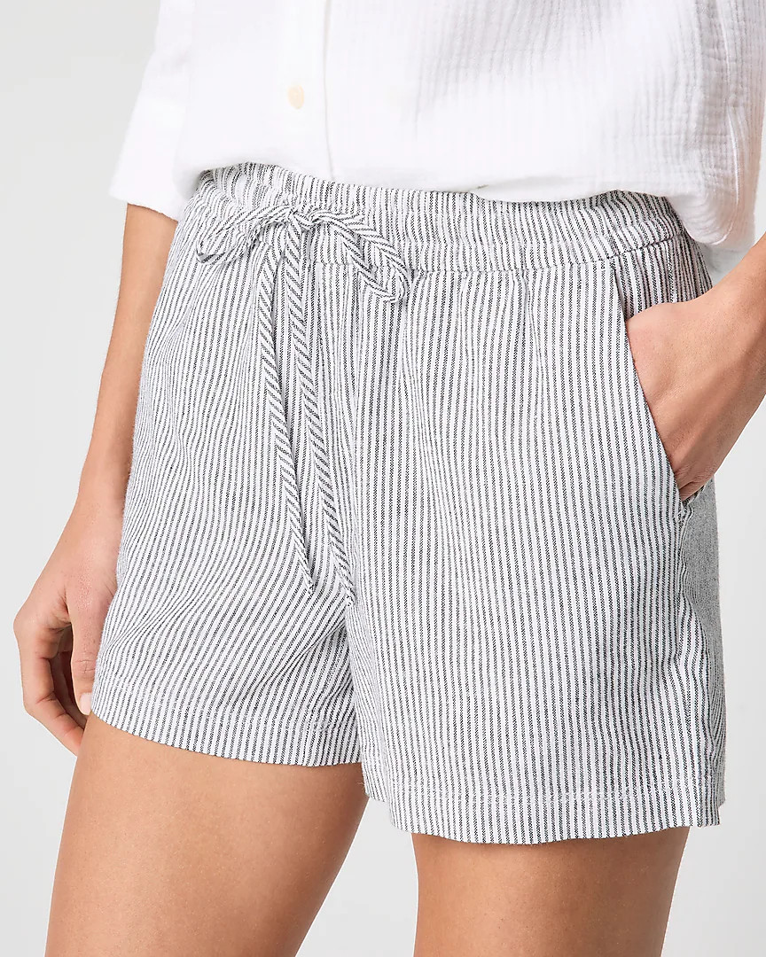 Linen-blend drawstring short | J.Crew Factory