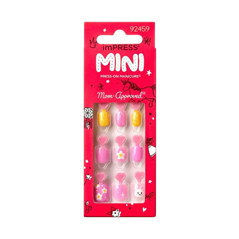 imPRESS Mini Easter Press-On Nails for Kids, No Glue Needed, Pink, Squoval, 21 Ct. | Walmart (US)