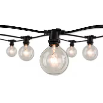 Bulbrite 14-ft Plug-in Black Indoor/Outdoor String Light with 10 White-Light Incandescent Edison ... | Lowe's