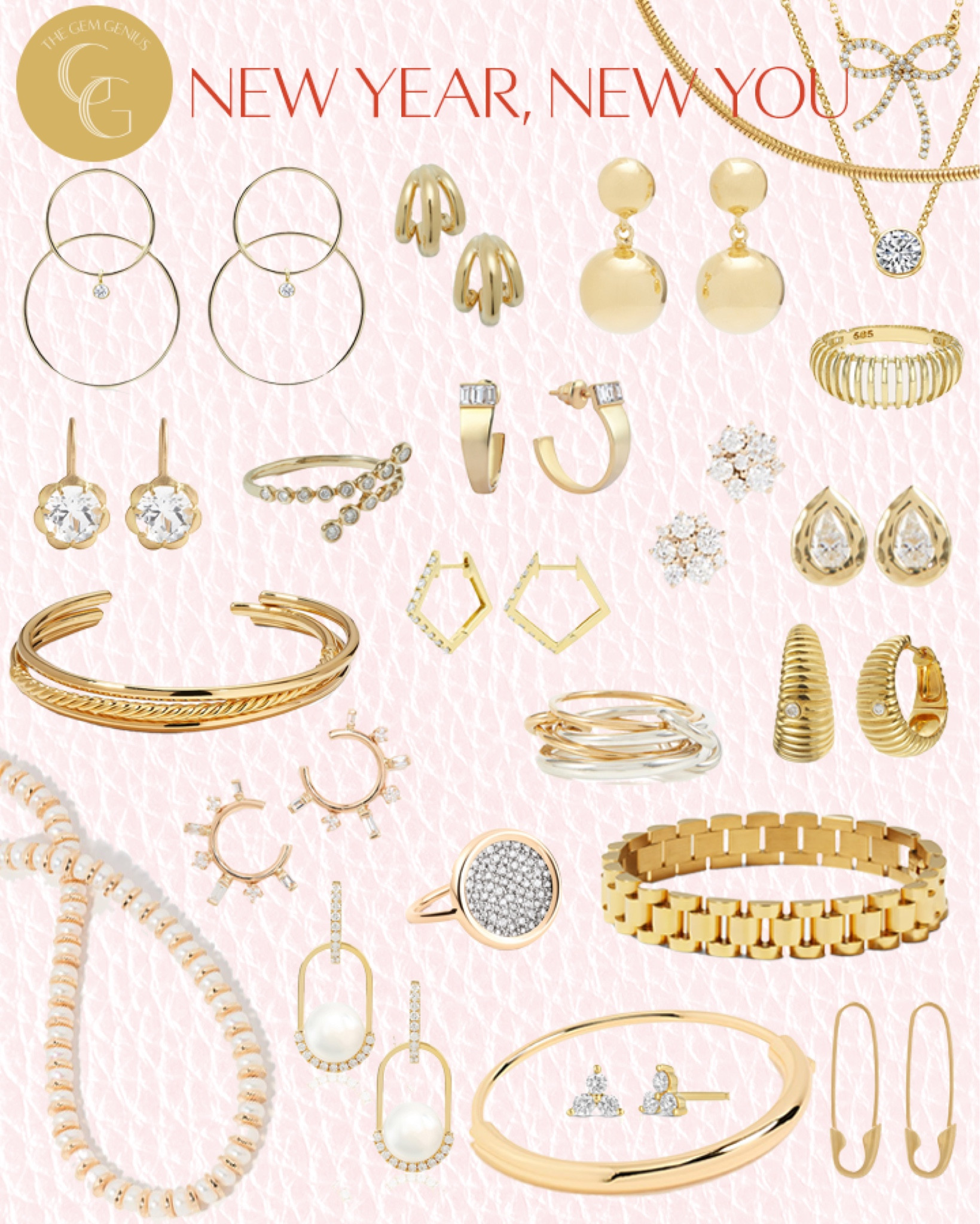 New Year, New You // Jewelry is a conversation starter  and this winter's styles have a lot to say! It's time to revamp your look for the new year!

#thegemgenius #gemgenius #jewelry #jewels #jewelryaddict #gemstones #birthstone #diamonds #onlineshop #shopsmall #womenownedbusiness #smallbusiness #smallbusinessowner #onlinebusiness #womenowned #earrings #necklace #bracelet #braceletstacks #rings #accessories #womensstyle #womensfashion #instajewelry #jewelrygram #designerjewelry #statementjewelry #statementearrings #fashionjewelry #moodboard

#LTKstyletip #LTKSeasonal #LTKFind