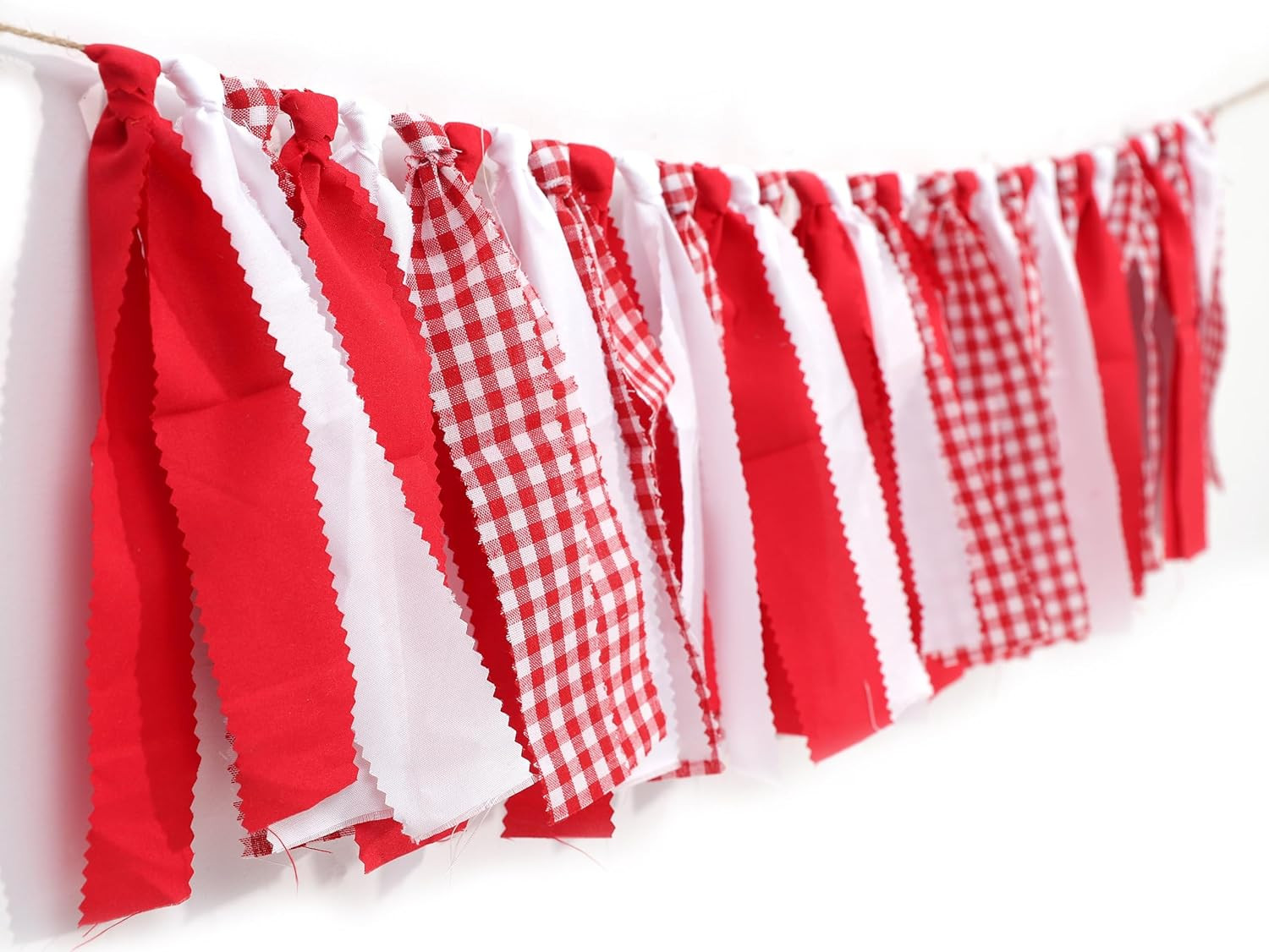 Red/White Gingham Banner/Garland,Red Gingham Banner For Baby Shower | Amazon (US)