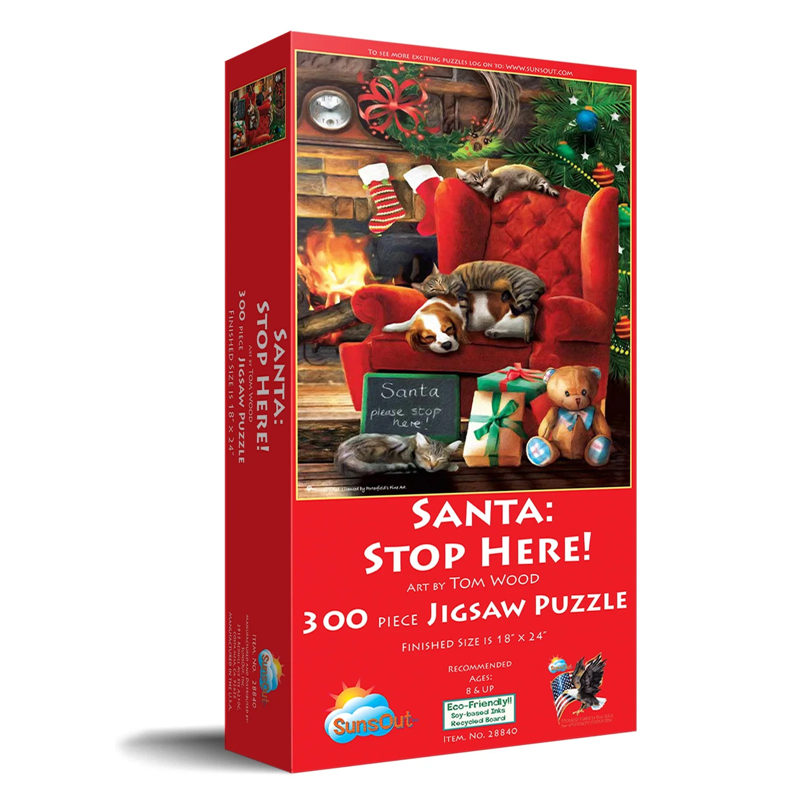 SUNSOUT INC - Santa Stop Here - 300 pc Jigsaw Puzzle by Artist: Tom Wood - Finished Size 18" x 24... | Walmart (US)