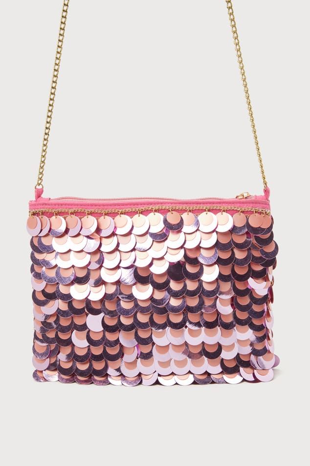 Illuminated Design Pink Multi Paillette Sequin Clutch | Lulus