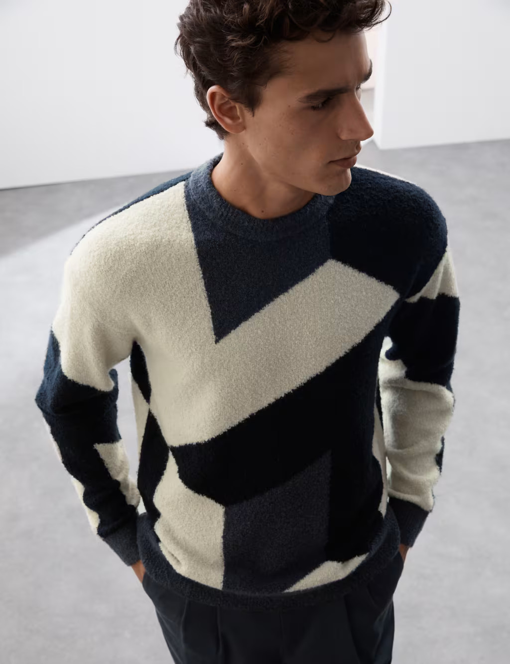 Merino Wool Rich Boucle Crew Neck Jumper | Marks & Spencer (UK)