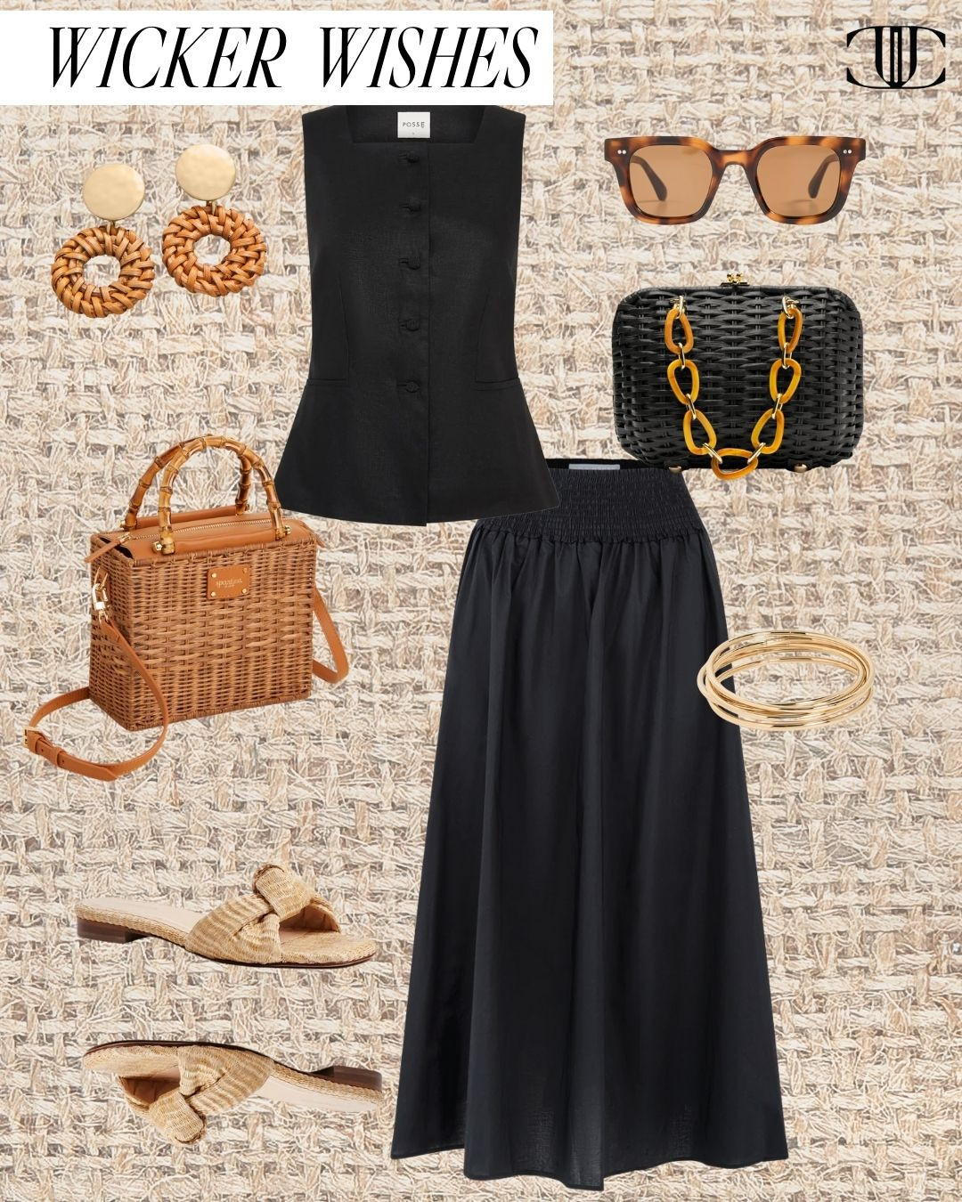 Wicker bags are everywhere this spring and summer! Today we’re showing how to pair these beautiful bags with your next warm weather outfit. 

Spring fashion, spring look, vacation, outfit, sunglasses, maxi skirt, matching set, tailored vest, slide sandals, wicker basket handbag, bamboo rattan satchel

#LTKStyleTip #LTKOver40 #LTKShoeCrush