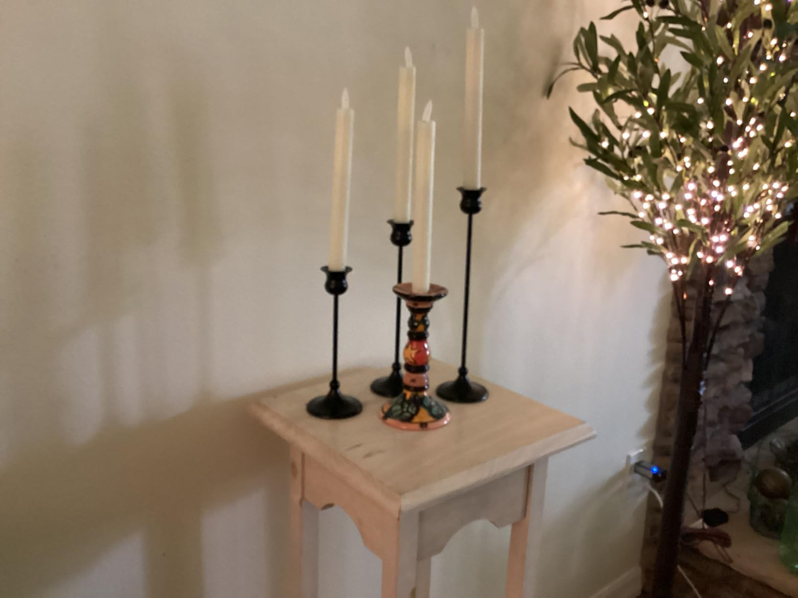 Taper Candle Holder Tall Vintage Metal Candlestick Holders Candle Stick Candelabra for Halloween ... | Amazon (US)