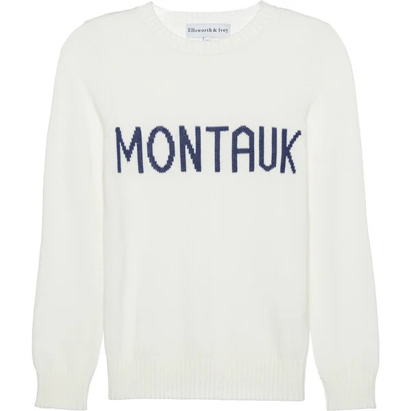 Women's Montauk Sweater, White | Maisonette