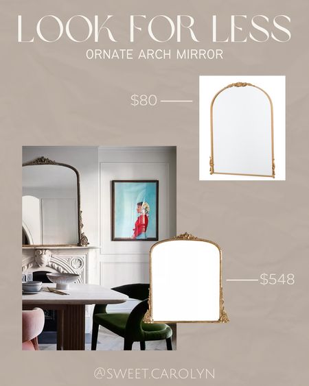 Ornate arch mirror. Save or splurge

#LTKhome #LTKFind