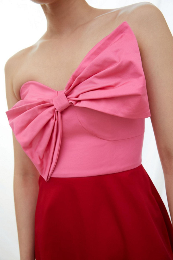 Colorblocked Bow-Tie Maxi Dress | Nuuly
