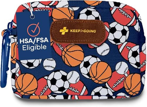 KeepGoing Small Travel First Aid Kit Kids – 60 Pc. Mini First Aid Kit for Purse, Diaper Bag, & Backpack with Latex-Free Bandages – 4 Oz., & 4.5 x 3.5 x 2 in, TSA-Approved | Amazon (US)