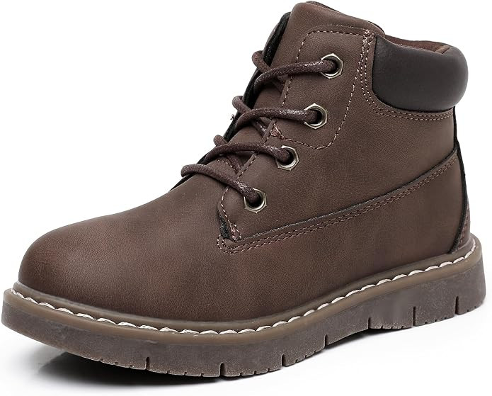 Apakowa Toddler Boys Boots Kids Fall Ankle Work Boots Water Resistant | Toddler/Little Kid,Water-... | Amazon (US)