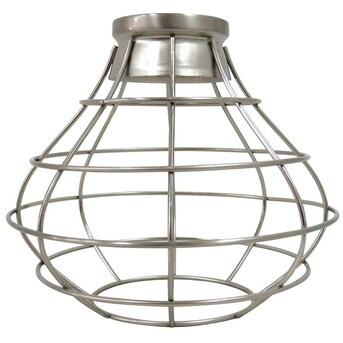 Portfolio Ravensport 8.38-in H 8.38-in W Brushed Nickel Wire Cage Pendant Light Shade | Lowe's