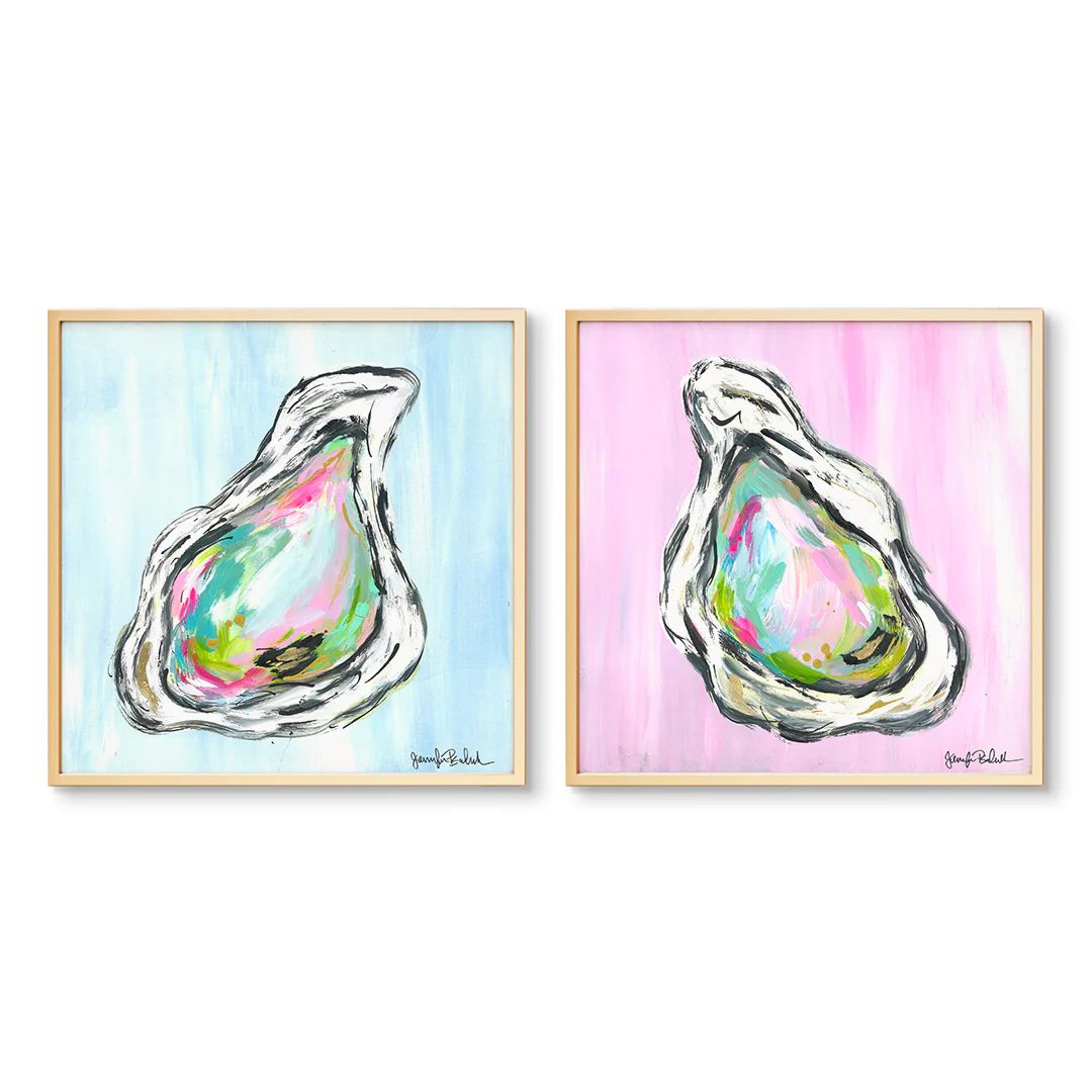 Oyster Roast Pair by Jen Psalmonds Art Print | Urban Garden Prints