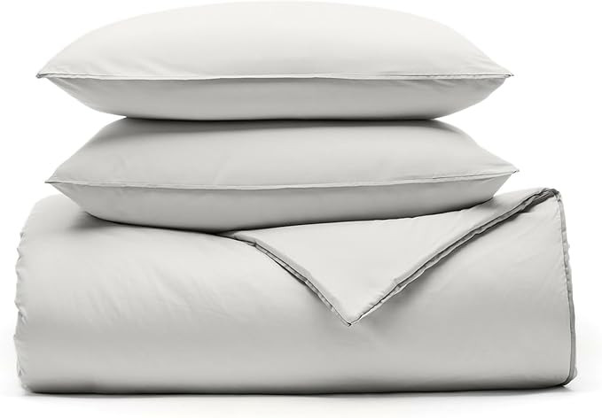 BOLL & BRANCH Signature Comforter Set - King/Cal King, Mist - Luxury 100% Organic Cotton - 1 Comf... | Amazon (US)