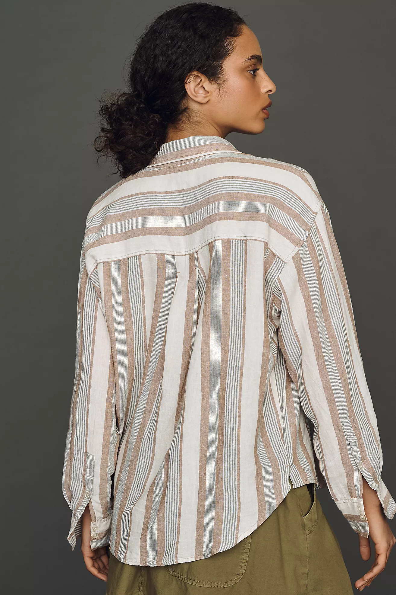Z Supply Perfect Striped Long-Sleeve Buttondown Shirt | Anthropologie (US)