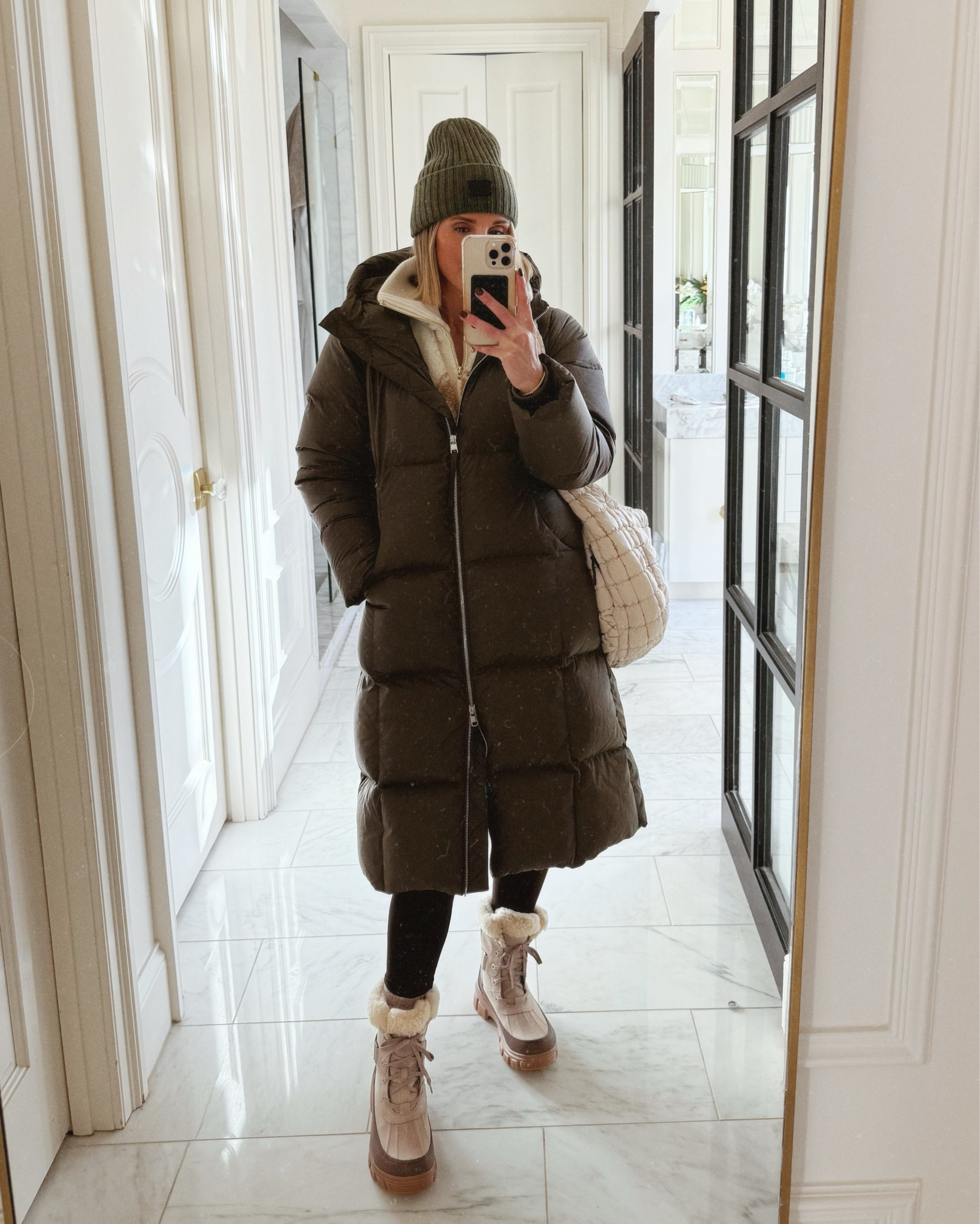 Casual winter outfit, school drop off outfit 