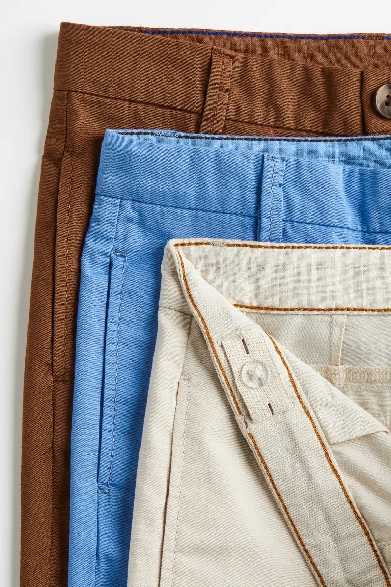 3-pack Relaxed Fit Cotton Chinos | H&M (US + CA)