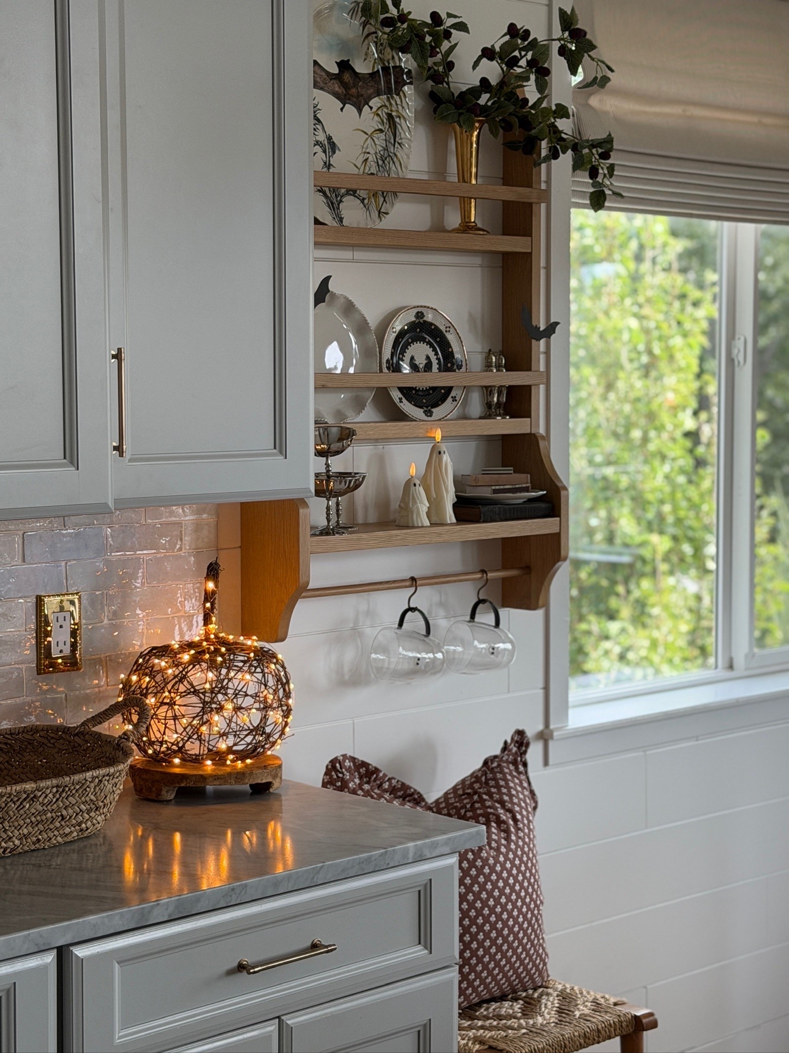 How magical is our kitchen when decorated for fall? ✨ The glow of this pre-lit pumpkin is everything!

#LTKHome #LTKSeasonal