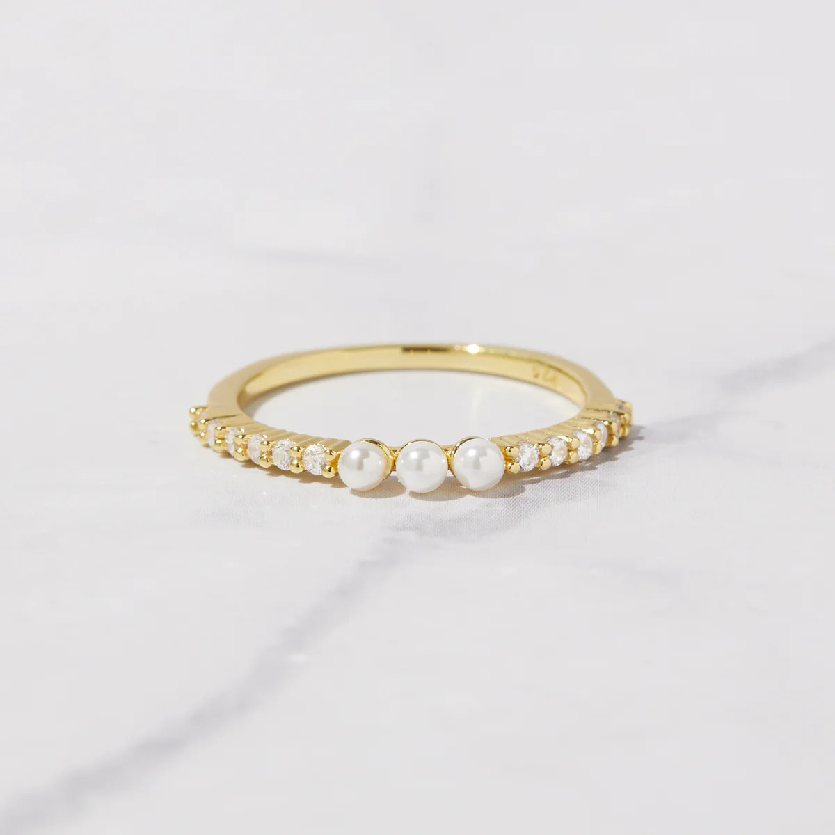 Three Pearl Ring | Sami Jewels