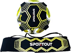 Sportout Soccer/Volleyball Training Equipment Aid, Solo Soccer Trainer, Football Accessories with... | Amazon (US)