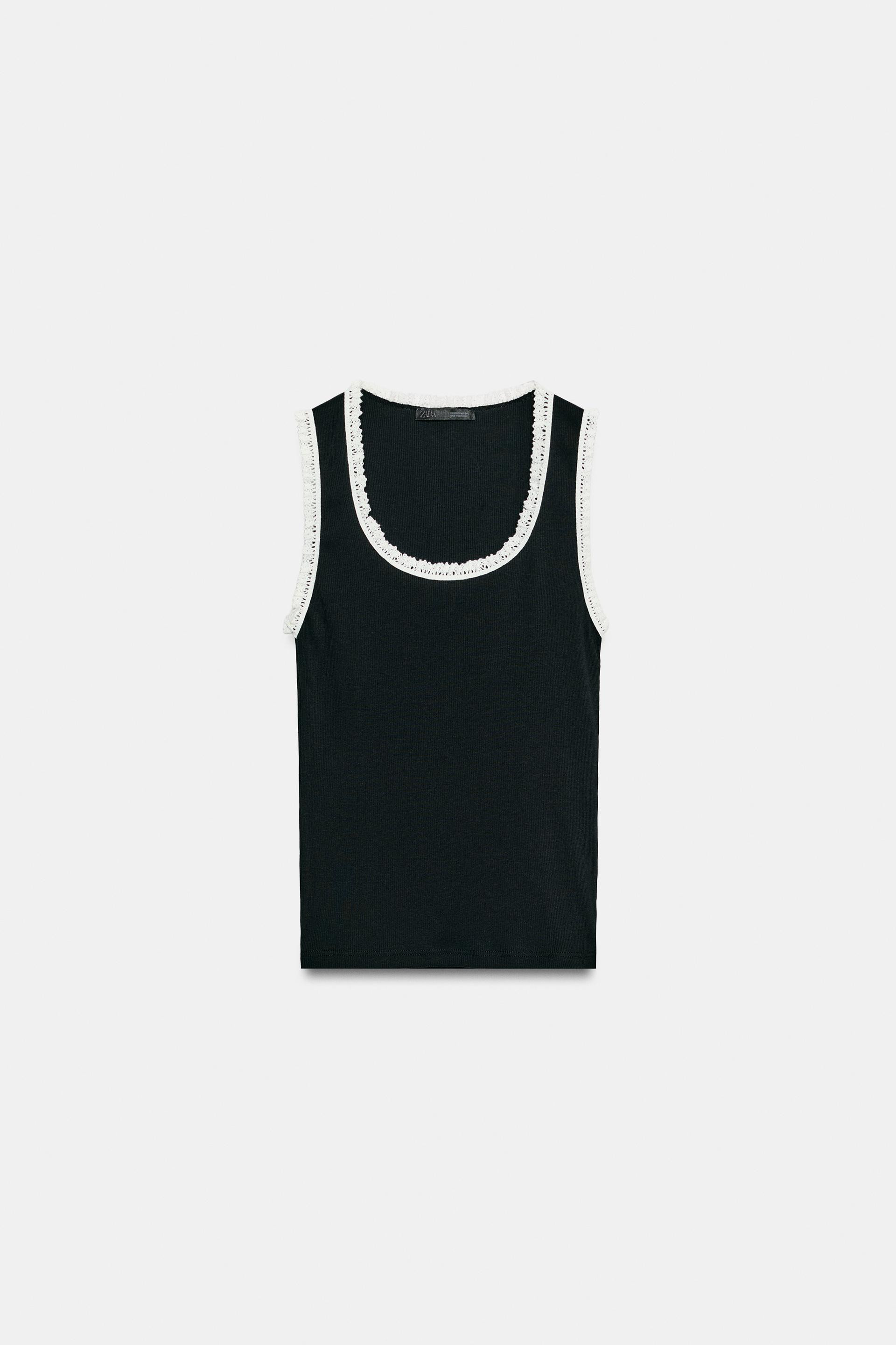 TOP WITH LACE DETAIL | Zara US