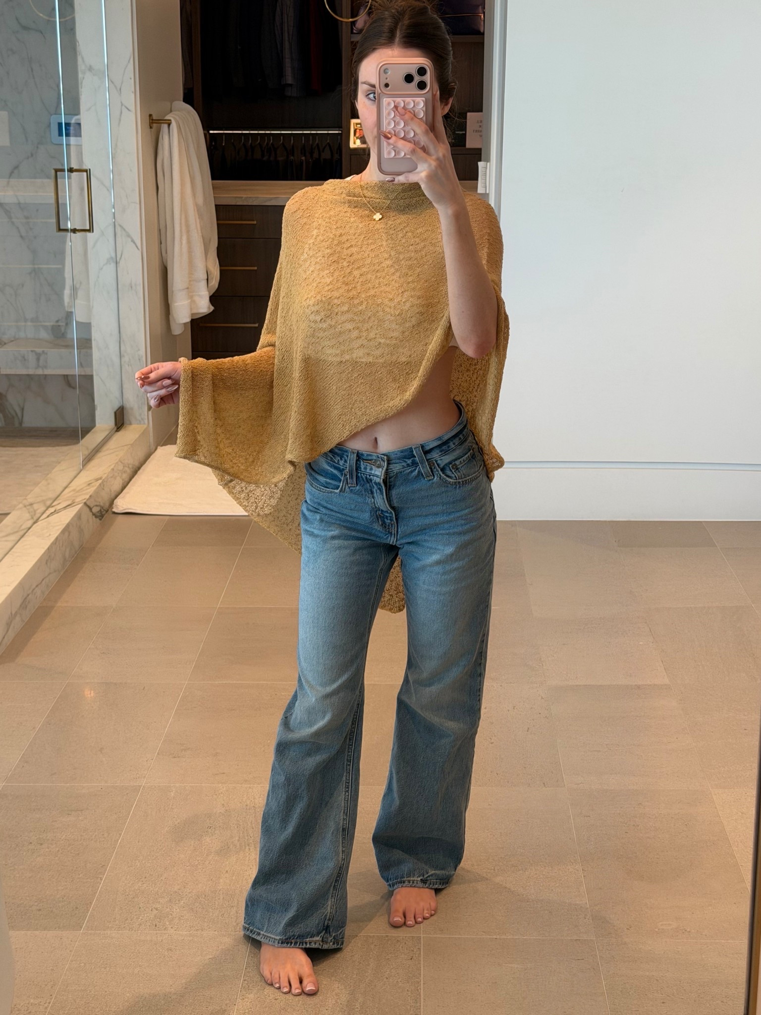 I’ve been loving the poncho look lately it’s such a cute way to elevate your outfits and so cozy! Comes in so many colors. Also these Levi jeans are my current fave! Perfect for spring 

#LTKSpringSale #LTKspring #LTKootd