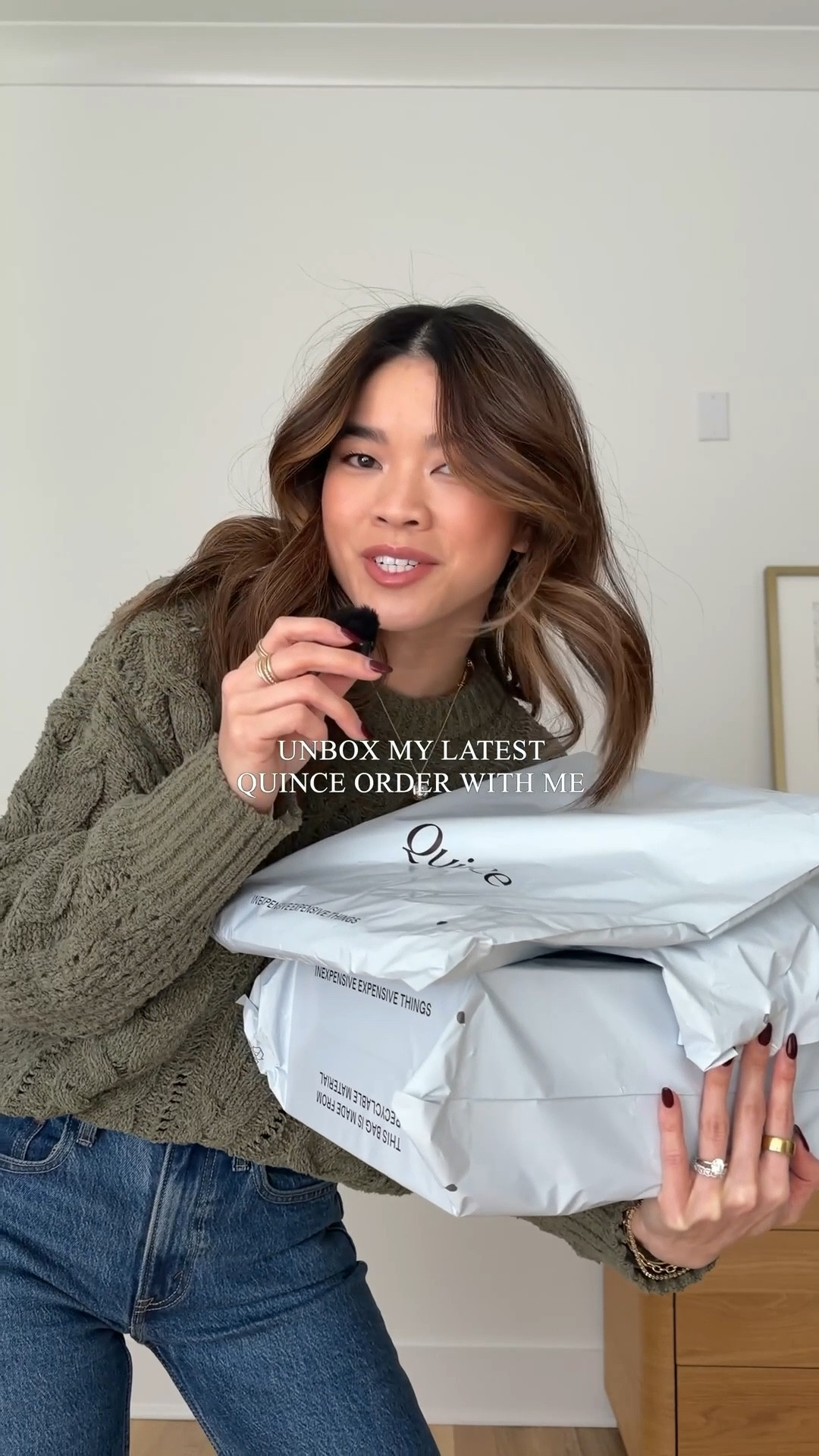 Sizing info: intro outfit sweater size small, jeans size 23 extra short in dark raw hem, Quince jeans size midnight blue in size 24, 28in inseam, red cardigan size XS, brown cardigan size XS, white long sleeve size XS!

petite fashion, get dressed with me, outfit inspiration, ootd, nashville outfit, Nashville influencer, petite style, vacation style, casual outfits, mom style, petite pants, winter dress, winter outfit, winter pants, winter outfit inpso, winter outfit idea, winter top, winter style, winter sweater, cozy sweater, cold weather sweater, cold weather outfit, winter bag, winter purse, denim, jeans, quince, quince jeans,  

 #LTKootd #LTKSeasonal #LTKWorkwear