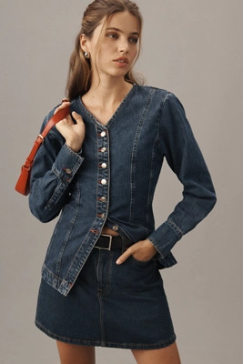 ALIGNE Audrey Long-Sleeve Denim Shirt | Anthropologie (US)
