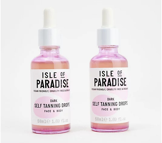 Isle of Paradise Supersize Self-Tanning Drops Duo - QVC.com | QVC