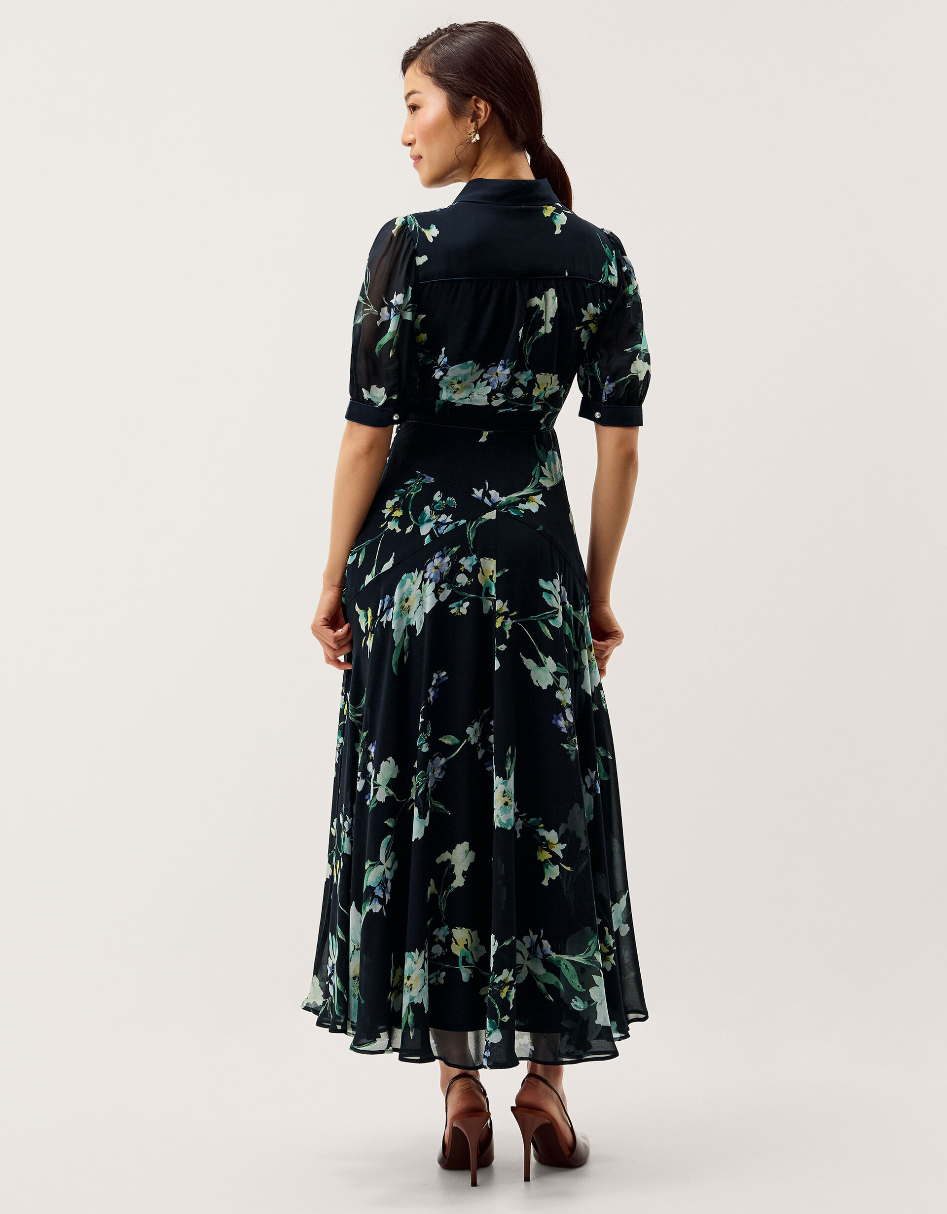 Lilwen Floral Midi Tea Dress Blue | Monsoon (UK)