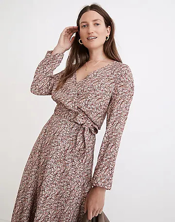 Tie-Front Wrap Top in Cottage Garden | Madewell
