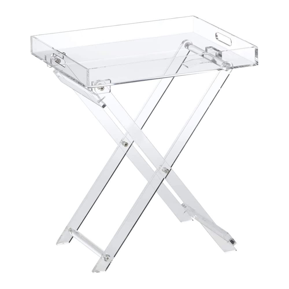 Designstyles Acrylic Folding Tray Table – Modern Chic Accent Desk - Kitchen and Bar Serving Tab... | Amazon (US)